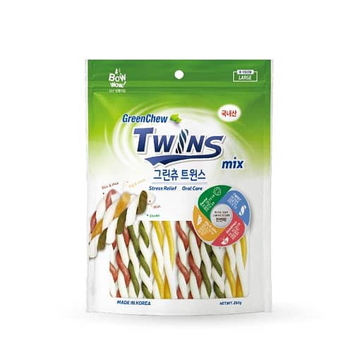 BOW WOW Green Chew Twins Dog Dental Chew (Large) 250g