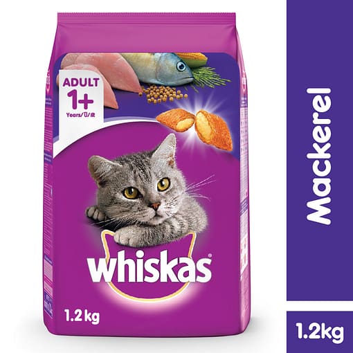 Whiskas Cat Food Dry Food Mackerel 1.2kg