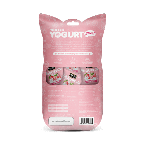 Kit Cat Freeze Dried Yogurt Yums Cat Treat - Strawberry (10pcs)