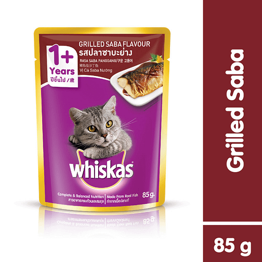 Whiskas Pouch Cat Food Wet Food Grilled Saba 85g