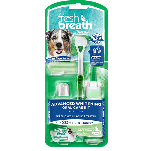 TropiClean Advanced Whitening Oral Care Kit for Dogs (2 Sizes)