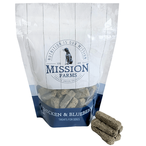 Mission Farms Freee-Dried Chicken Blueberry Dog Treats 3oz