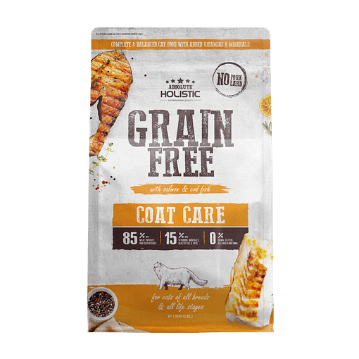 Absolute Holistic Grain Free Dry Cat Food - Coat Care 3lbs