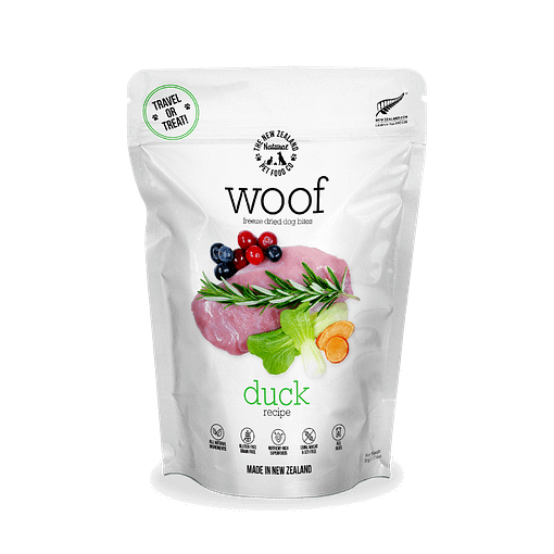 WOOF Freeze Dried Raw Duck Dog Treats 50g