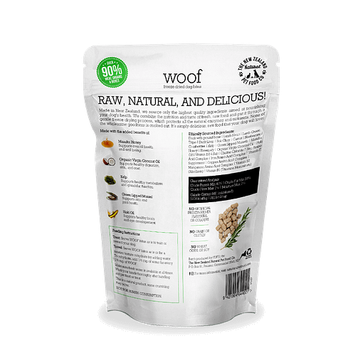 WOOF Freeze Dried Raw Duck Dog Treats 50g