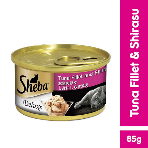 Sheba Can Cat Food Wet Food - Tuna Fillet & Shirasu 85g