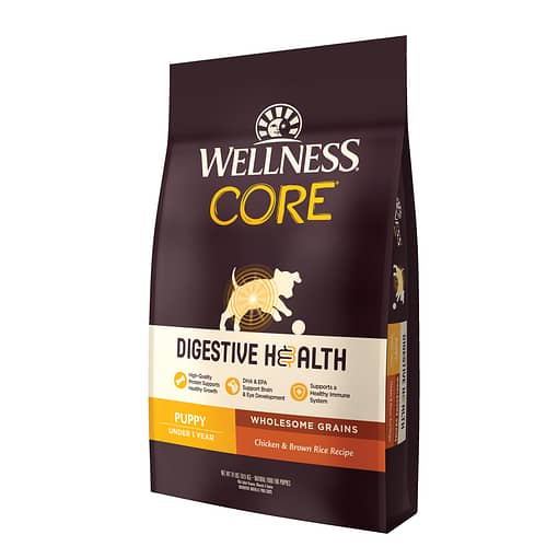 Wellness CORE Digestive Health Puppy Chicken & Brown Rice Recipe Dry Dog Food 24lb