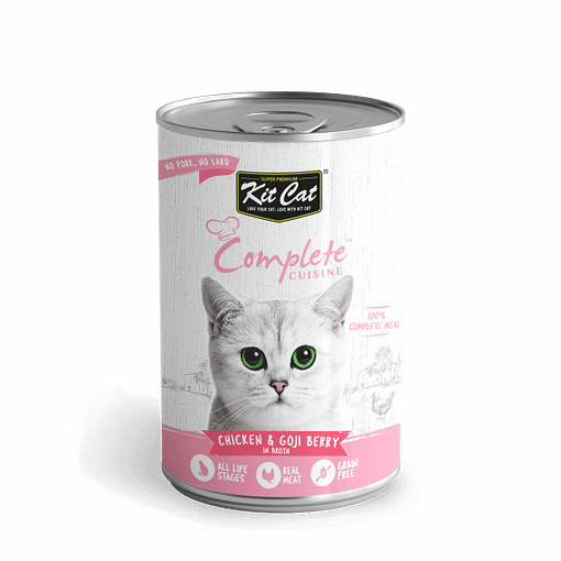 Kit Cat Complete Cuisine Canned Wet Cat Food (Chicken & Goji Berry in Broth)