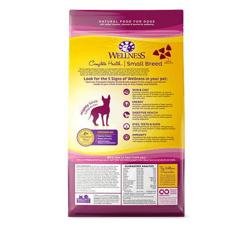 Wellness Complete Health Small Breed Dog - Turkey & Oatmeal (2 Sizes)