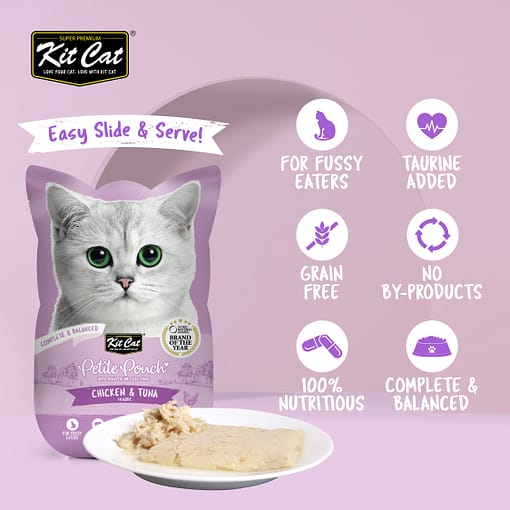 Kit Cat Petite Pouch Chicken & Tuna Wet Cat Food