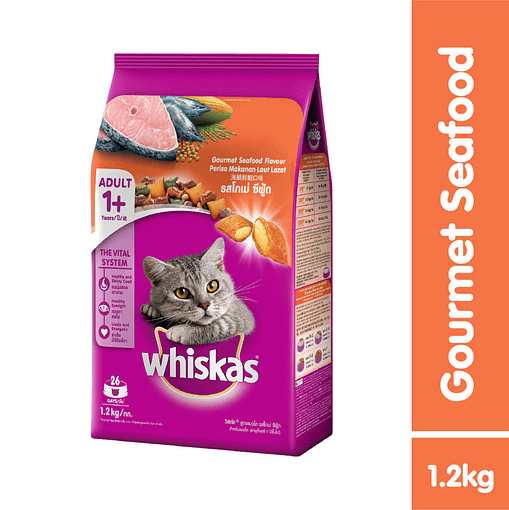 Whiskas Cat Food Dry Food Gourmet Seafood 1.2kg