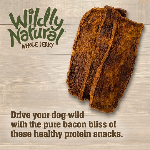 Fruitable Wildy Natural Whole Jerky Thick Cut Bacon Dog Treats 5oz