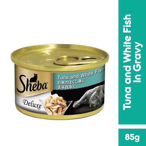 Sheba Can Cat Food Wet Food Tuna & Whitefish in Gravy 85g