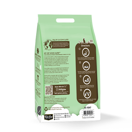 Kit Cat Soya Clump Soybean Litter 7L (Green Tea)