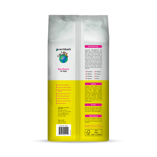 Earthbath Hypo-Allergenic Wipes For Cat