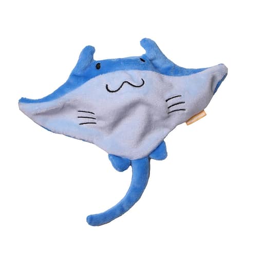 DoggyMan Plush Squeaky Toy - Manta Ray