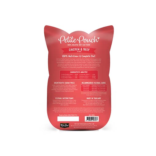 Kit Cat Petite Pouch Chicken & Beef Wet Cat Food