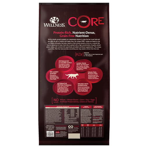 Wellness Core Grain-Free for Dog – Lamb (3 Sizes)