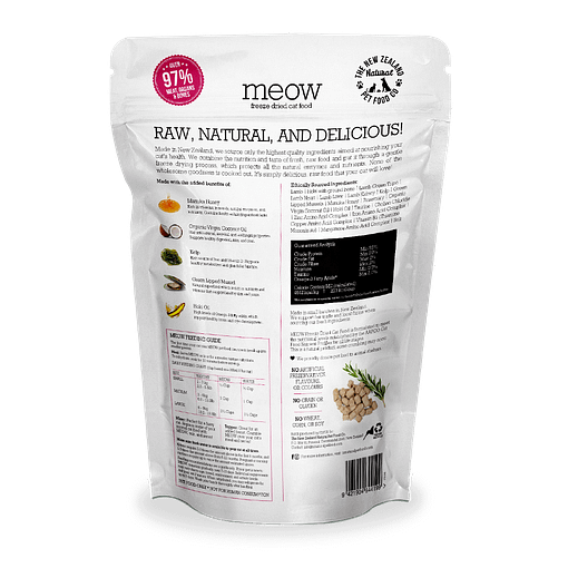 MEOW Freeze Dried Raw Lamb & Hoki Cat 280g