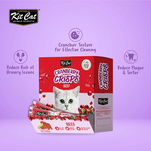 Kit Cat Cranberry Crisps Cat Treats - Beef