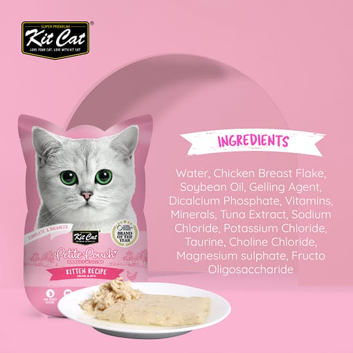 Kit Cat Petite Pouch Chicke Kitten Recipe Wet Cat Food