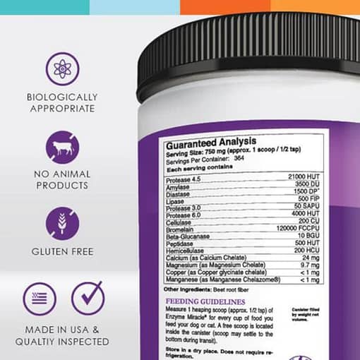 Nusentia Enzyme Miracle Supplement For Cats & Dogs 75g