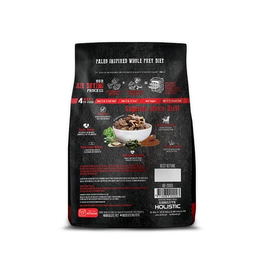 Absolute Holistic Air Dried Beef & Venison For Dog 1kg