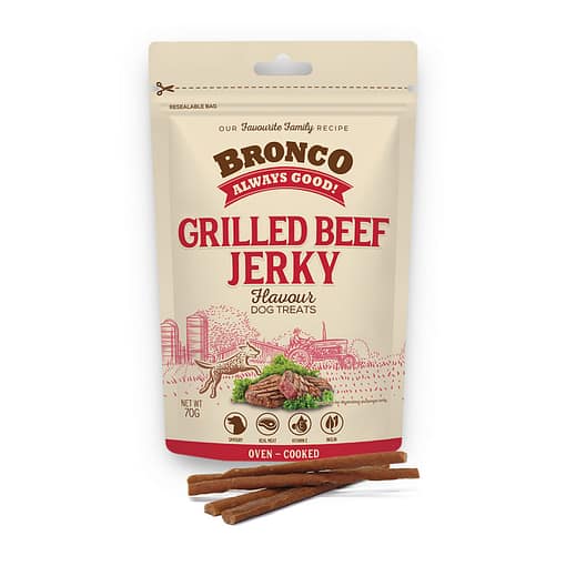 Bronco Grilled Beef Dog Treats 70g