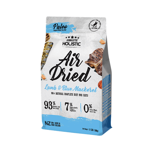 Absolute Holistic Air Dried Blue Mackerel & Lamb For Cat 500g