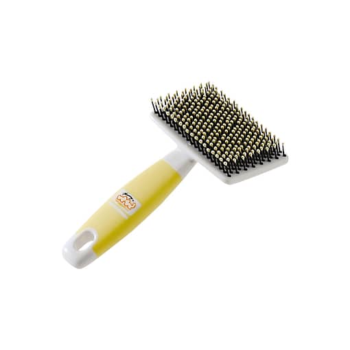 DoggyMan Honey Smile Soft Round Tip Slicker Brush for Dogs