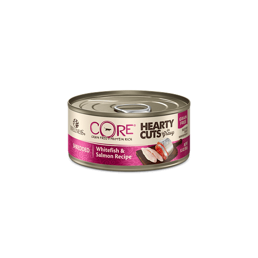 Wellness Core Hearty Cuts in Gravy for Cat – Shredded Whitefish & Salmon 5.5oz