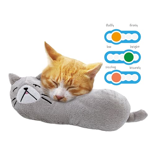 Comfortable Cat Pillow - Sleepy Grey Cat