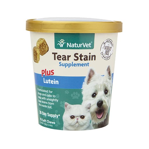 NaturVet Tear Stain Supplement Plus Lutein For Dog & Cat 70ct