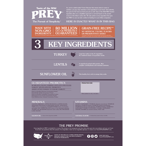 Prey Turkey Cat Food