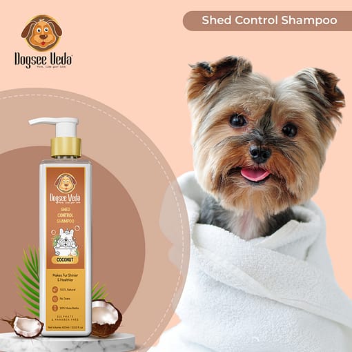 Dogsee Veda Coconut Shed Control Dog Shampoo 400ml