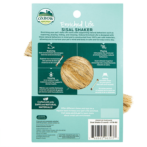 Oxbow Enriched Life - Sisal Shaker Toy for Small Animals