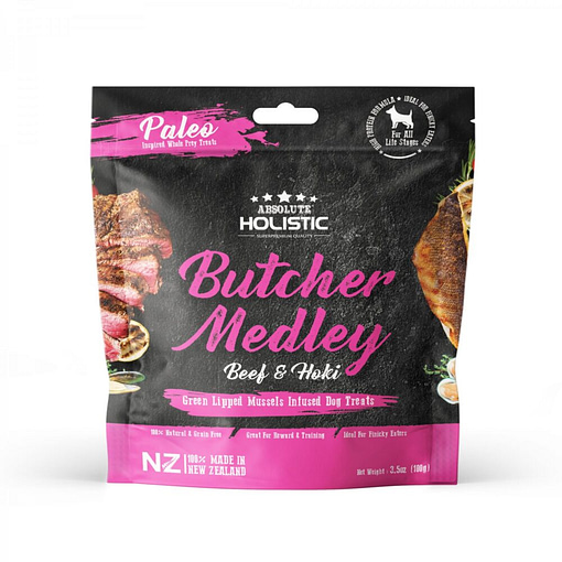 Absolute Holistic A/D DogTreat(Butcher Medley)100g