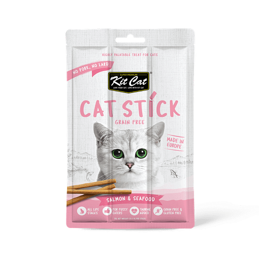 Kit Cat Grain Free Cat Stick - Salmon & Seafood