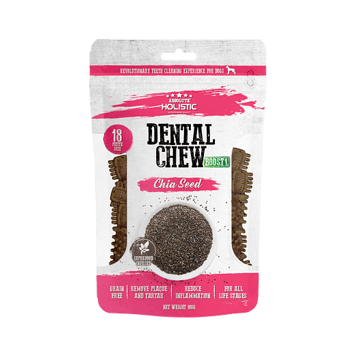 Absolute Holistic Chia Seed Boost Dental Chew Dog Treats 160g