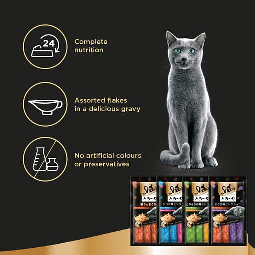 Sheba Melty Cat Treats Cat Snacks - Tuna & Tuna and Seafood 48g