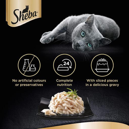 Sheba Can Cat Food Wet Food Tender Chicken Fine Flakes 85g