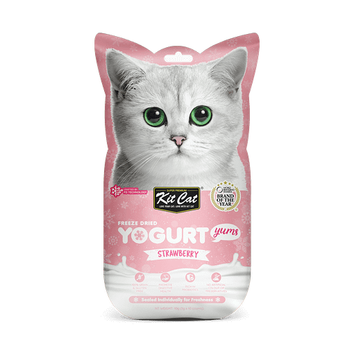 Kit Cat Freeze Dried Yogurt Yums Cat Treat - Strawberry (10pcs)