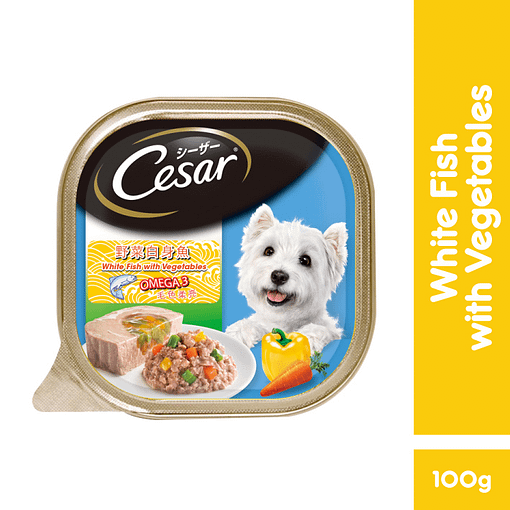 Cesar Dog Food Wet Food Whitefish with Vegetables 100g