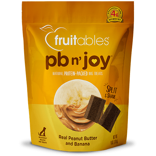 Fruitables PB N' Joy Peanut Butter & Banana Bar 6oz Dog Treats