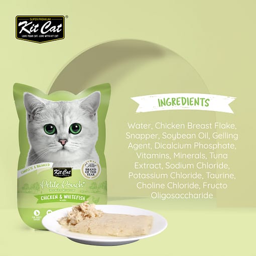 Kit Cat Petite Pouch Chicken & Whitefish Wet Cat Food