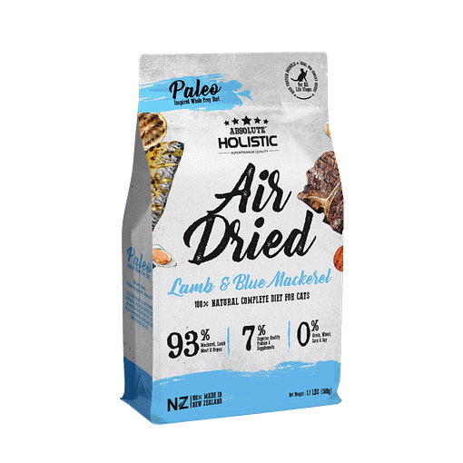 Absolute Holistic Air Dried Blue Mackerel & Lamb For Cat 500g