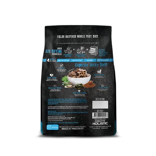 Absolute Holistic Air Dried Blue Mackerel & Lamb For Dog 1kg