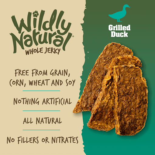 Fruitable Wildy Natural Whole Jerky Grilled Duck Dog Treats 5oz