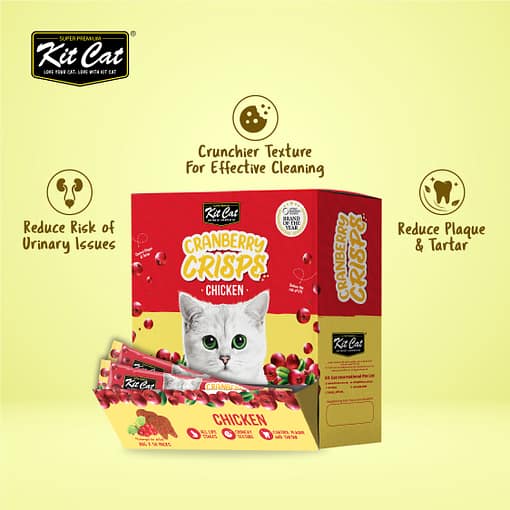 Kit Cat Cranberry Crisps Cat Treats - Chicken