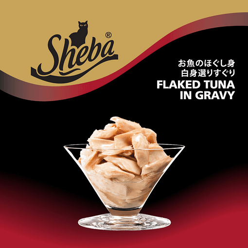 Sheba Can Cat Food Wet Food Flaked Tuna In Gravy 85g